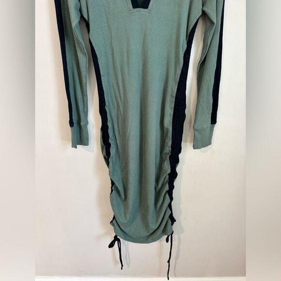 Anthropologie Daily Practice Long Sleeve Color block Polo Midi Dress - Picture 6 of 11